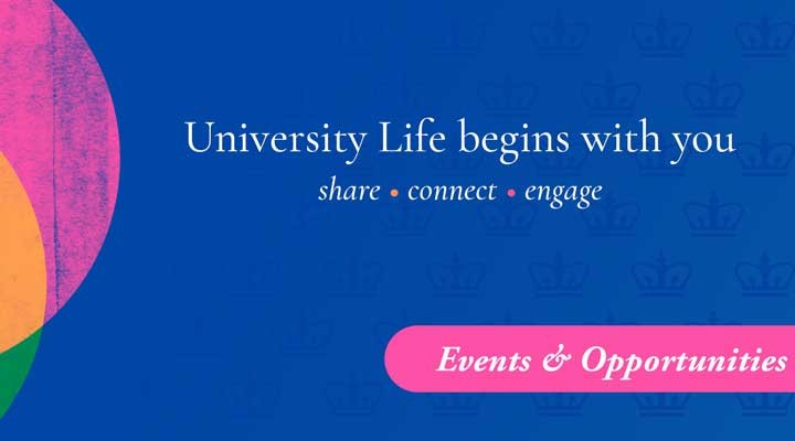 University Life events and opportunities hero image