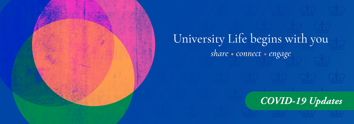 University Life COVID-19 updates email header