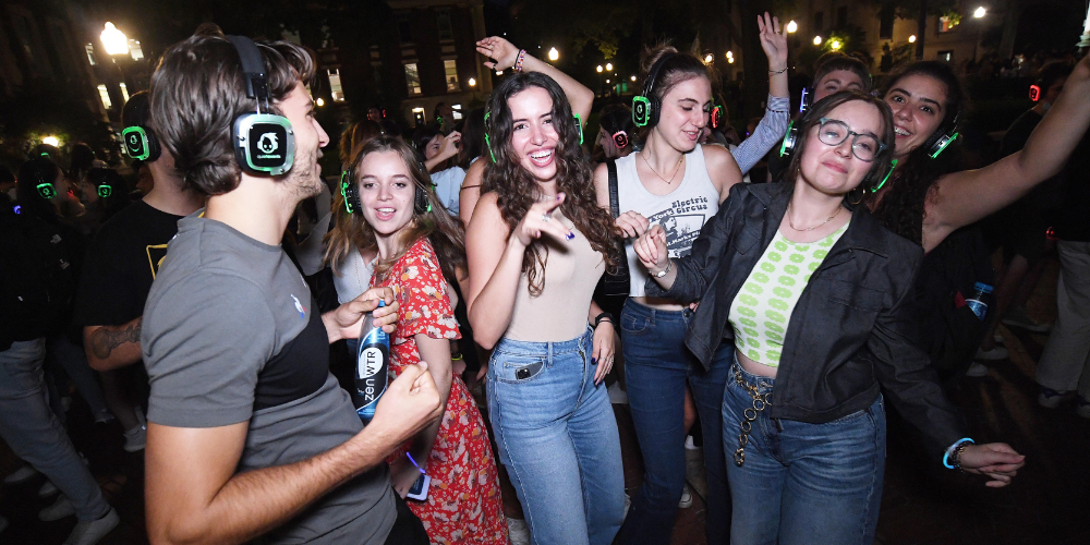 Students at Low-lapalooza: Silent Disco