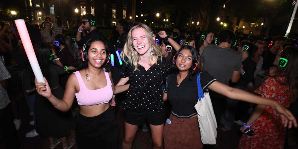Students at Low-lapalooza: Silent Disco