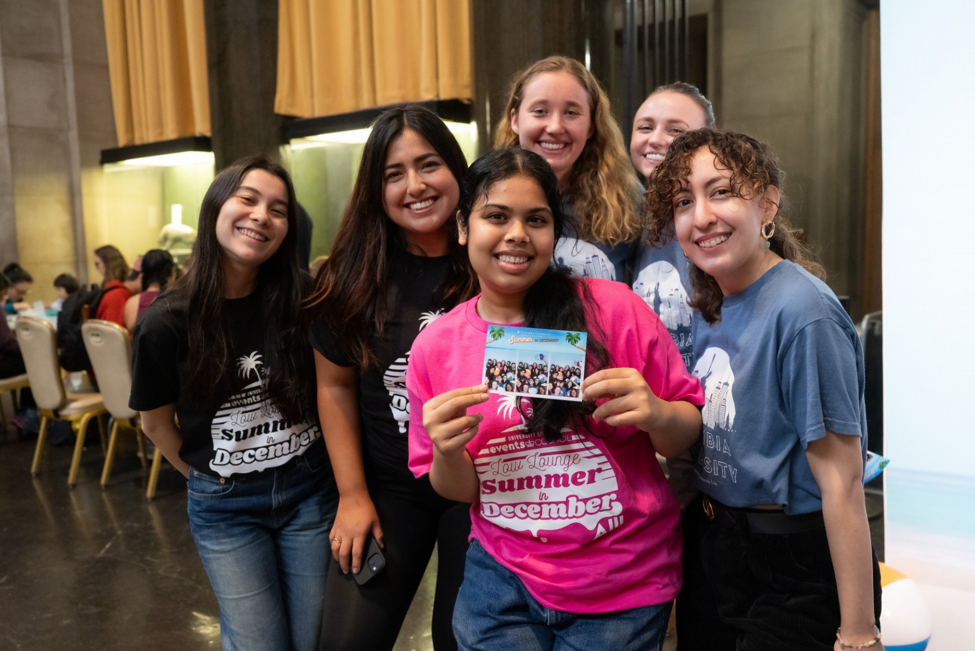 Columbia Univeristy Life Students pose next to each other