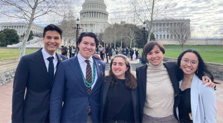 Dylan and Members of Indigenous Peoples' Initiative in Washington, DC