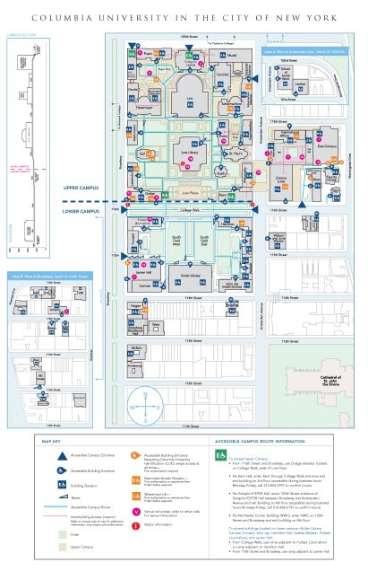 Accessibility map for the Morningside Campus