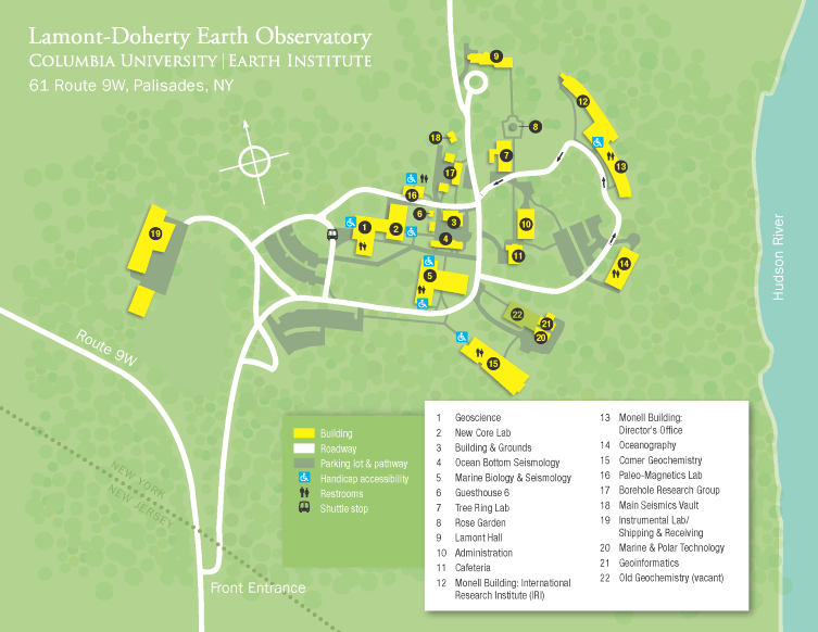 Lamont Doherty Earth Observatory Campus Map