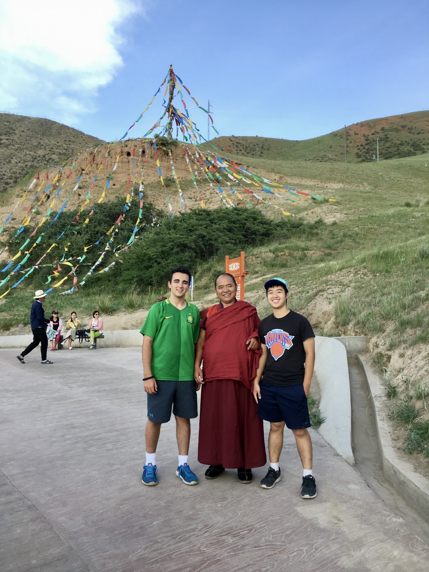 William Yuen Yee with two friends