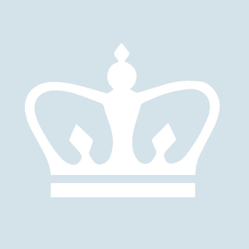 Image: Light Blue Square with White Columbia Crown