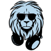 Lion with headphones