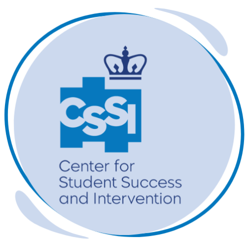 CSSI logo in circle with light blue background