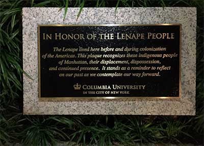 Plaque commemorating Lenape people unveiled after three years of advocacy