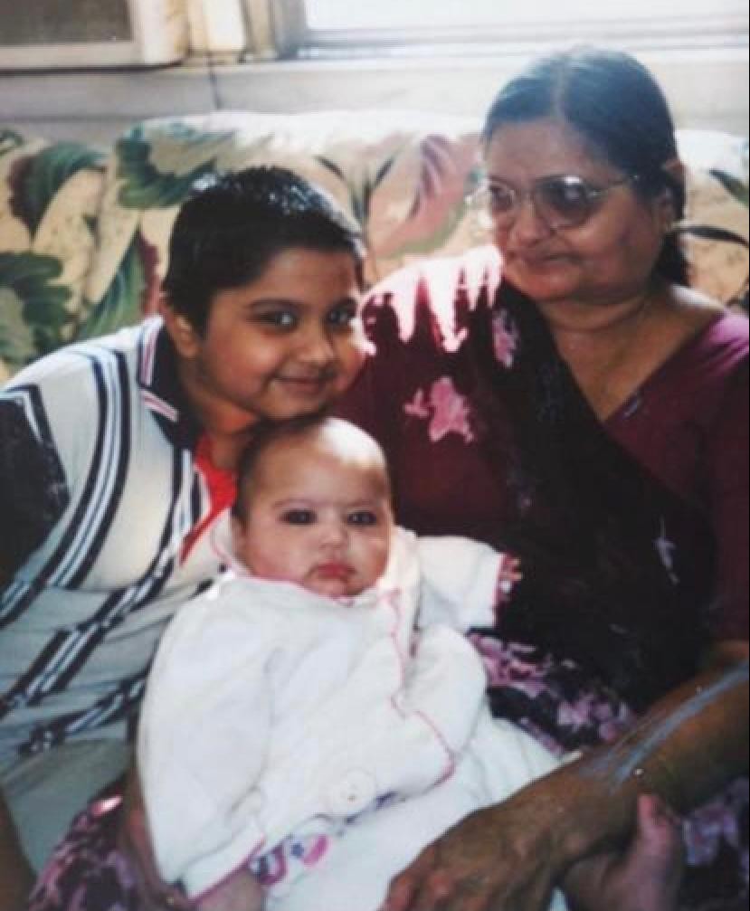 Krisna, her brother, and grandmother