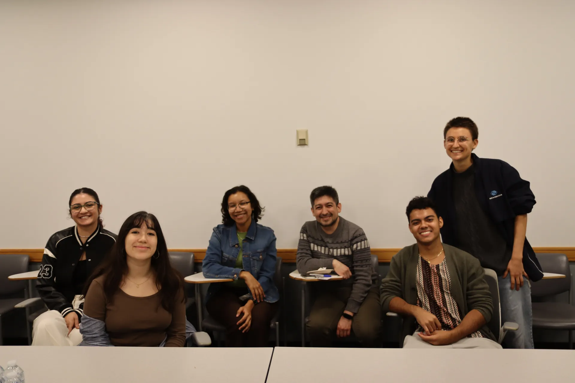 Students at a community connections event