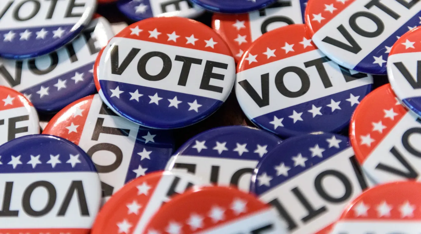 Pin buttons with "Vote" text