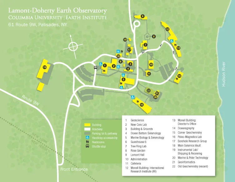 Lamont Doherty Earth Observatory Campus Map