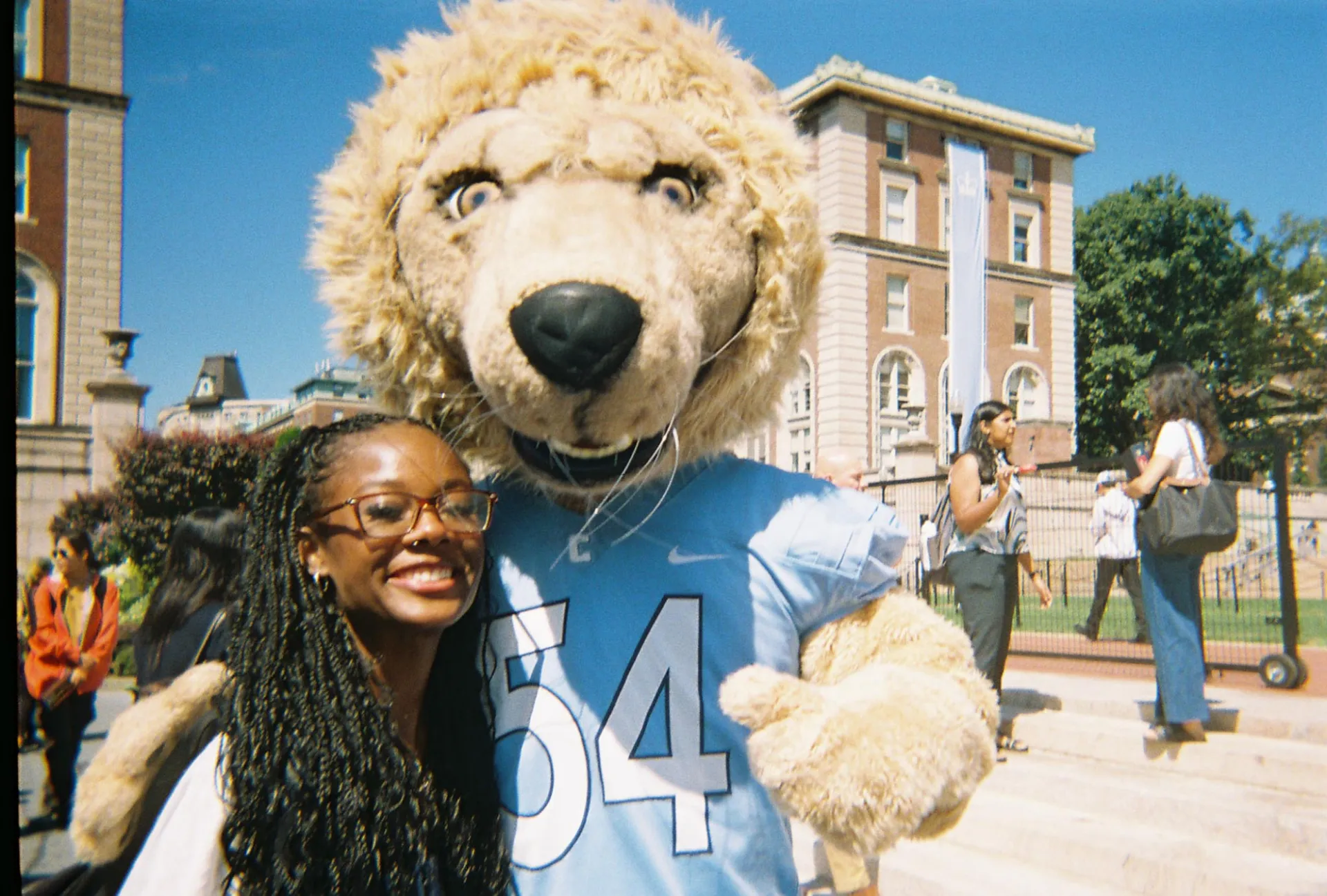 Makeda Byfield with her new bestie, Roar-ee!