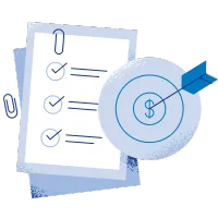 Check list and target with dollar sign