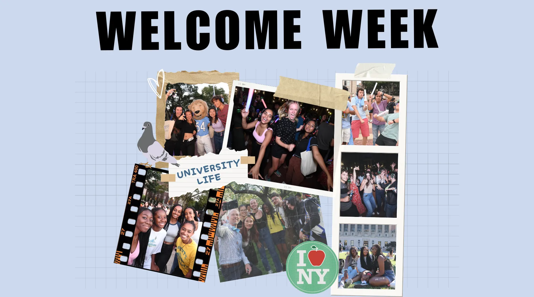 Welcome Week - collage of student photos