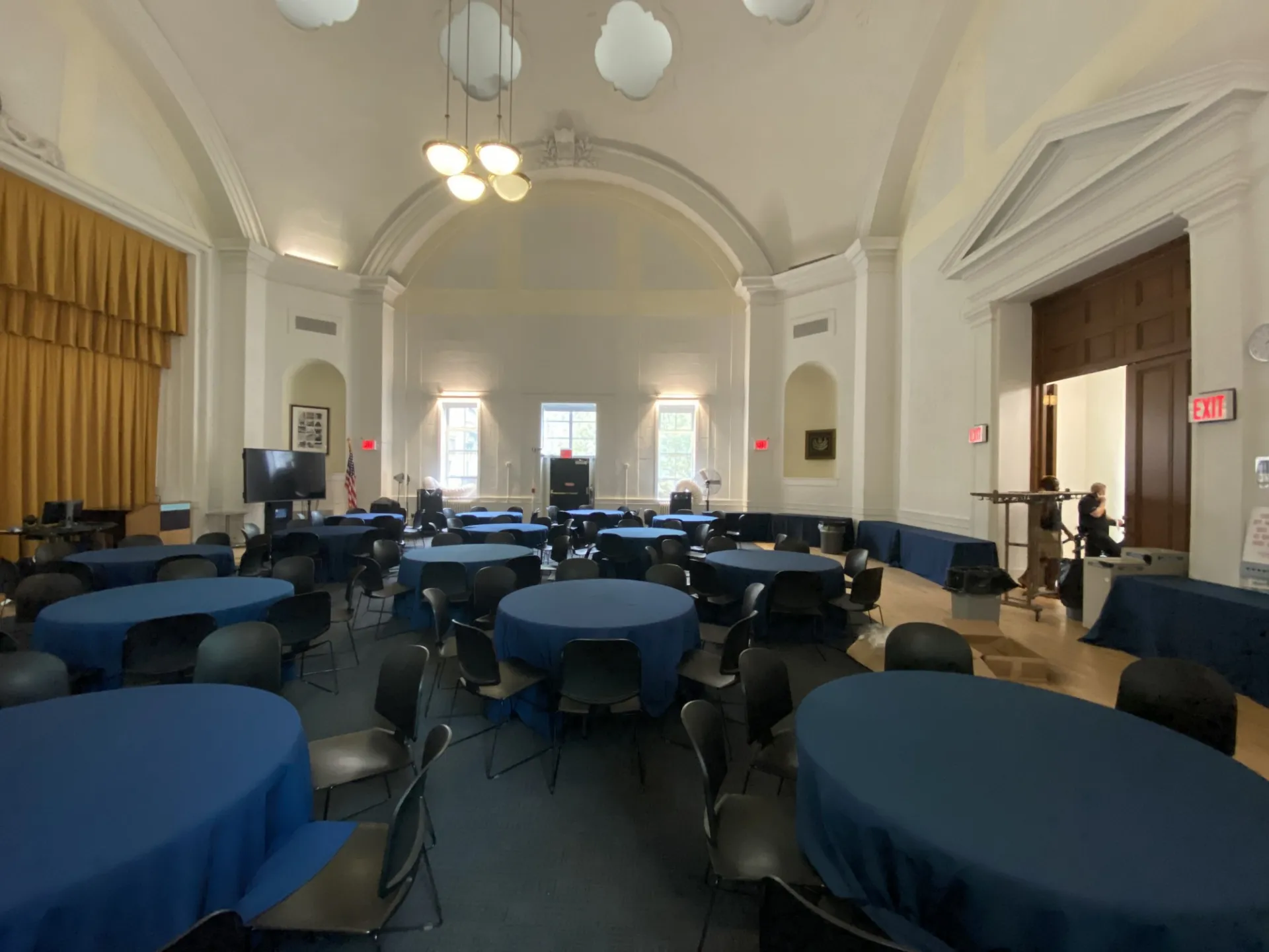 Earl Hall Auditorium Banquet Set Up