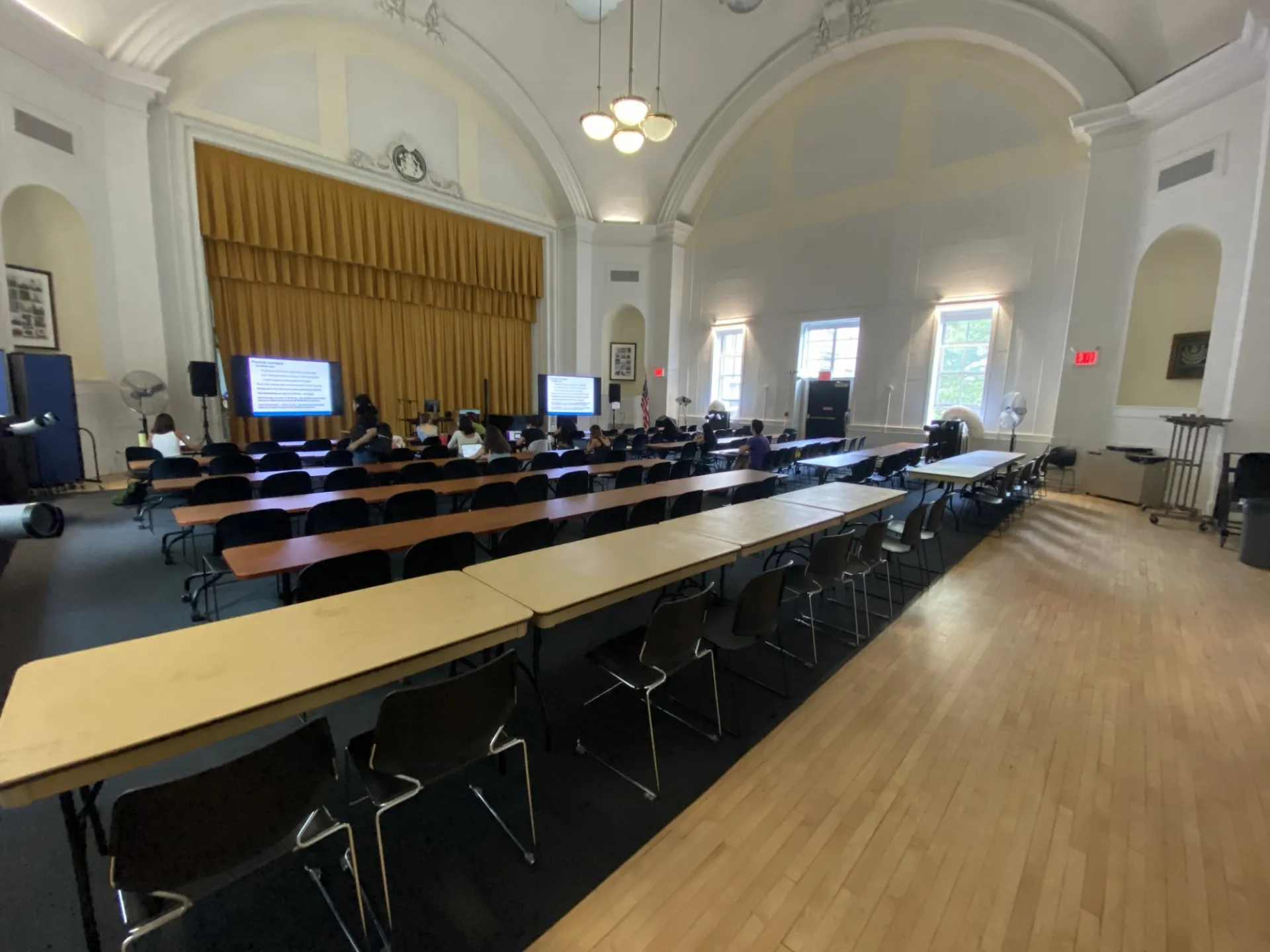 Earl Hall Auditorium Classroom Set Up