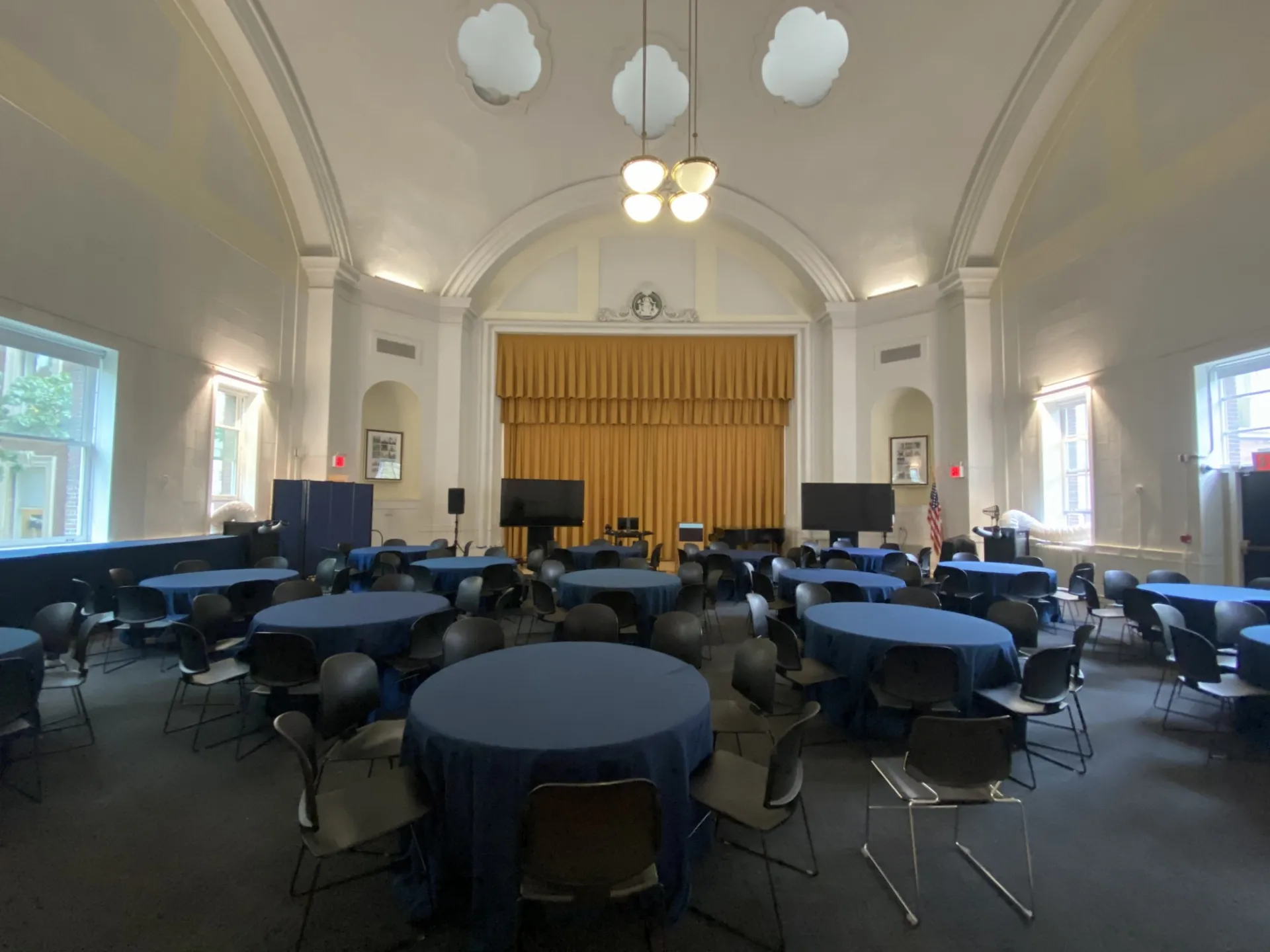 Earl Hall Auditorium Banquet Set Up