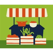 illustration of a farmer's market booth