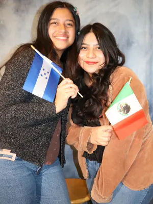 Maggie with friend Luisa