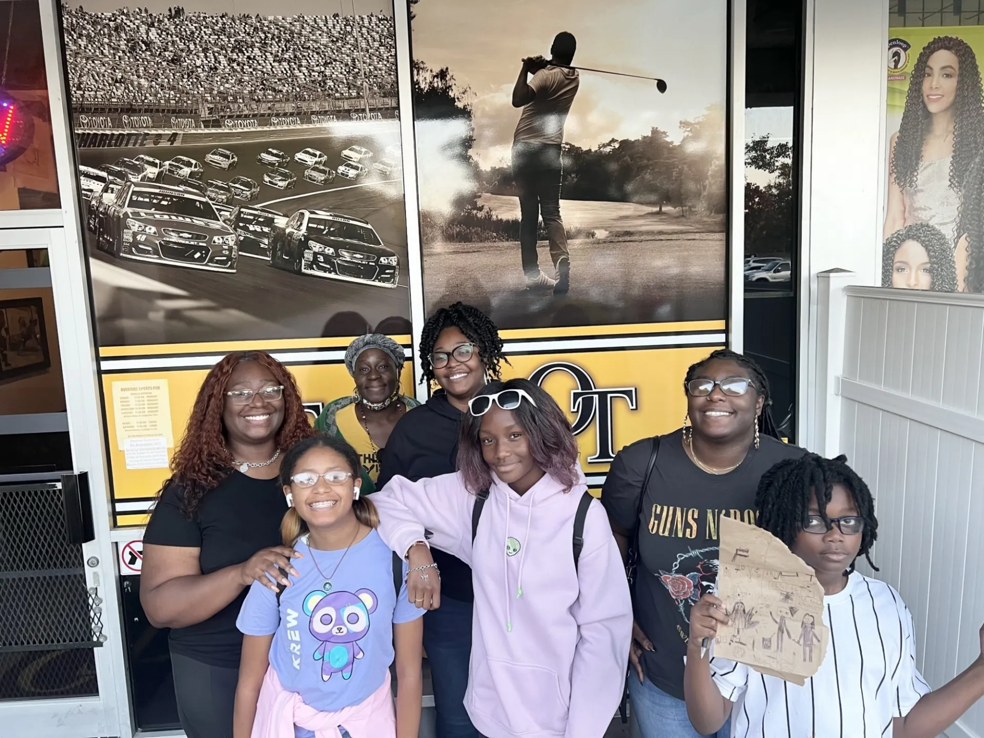 Shatize with her family