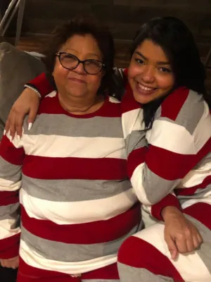 Taylor with her grandmother