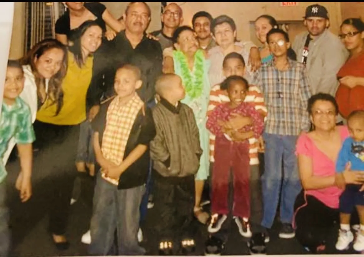Trina as a child at a family party